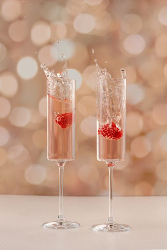 soupe de champagne à la framboise